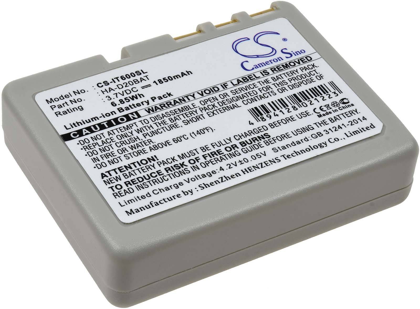 Powery Akku passend für Barcode-Scanner Casio IT-800, IT-600, IT-300, Typ HA-D20BAT, 3,7V, Li-Ion