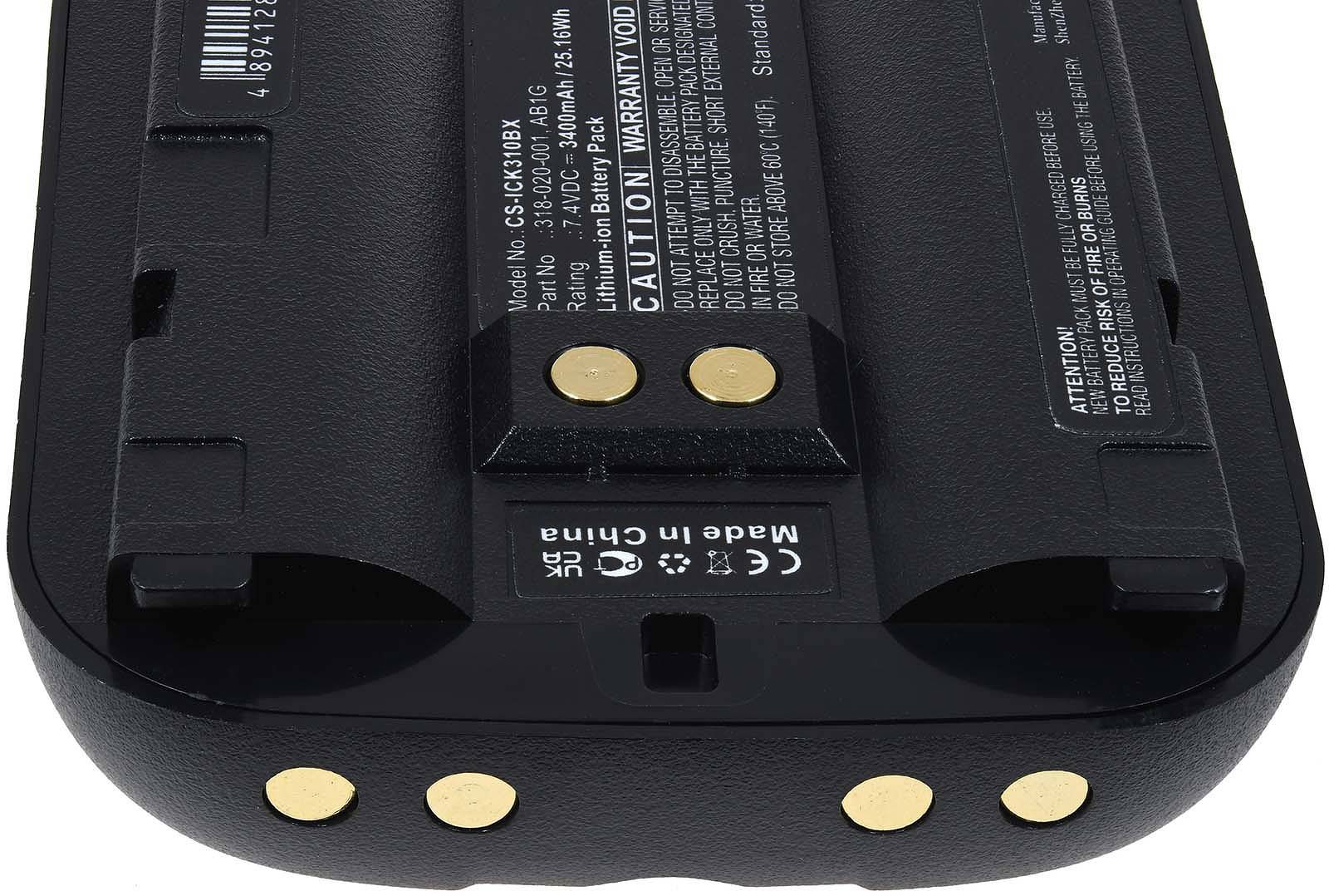Powery Powerakku passend für Barcode-Scanner Intermec CK30, CK31, CK32, Typ 318-020-001, 7,4V, Li-Ion