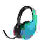 SADES Partner SA-204 Gaming Headset, rot/blau, USB, kabellos, Stereo, Over Ear, Bluetooth 5.0, USB-Transmitter 3,5 mm