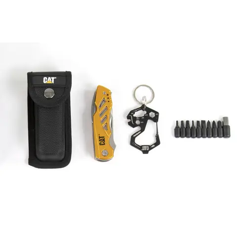 CAT Multitool BOX 2er Set mit 11 in 1 Multitool mit Gürteltasche und Universalwerkzeug CAT Multitool BOX 2er Set mit 11 in 1 Multitool mit Gürteltasche und Universalwerkzeug