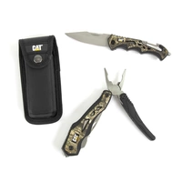 CAT Multitool BOX 2er Set mit 10 in 1 Multitool, Gürteltasche, Taschenesser mit Sicherheitshammer CAT Multitool BOX 2er Set mit 10 in 1 Multitool, Gürteltasche, Taschenesser mit Sicherheitshammer