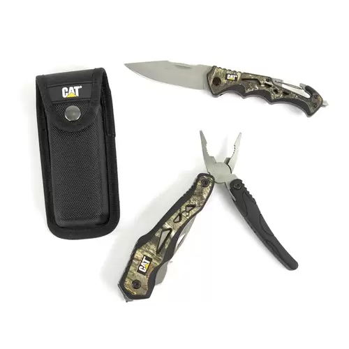 CAT Multitool BOX 2er Set mit 10 in 1 Multitool, Gürteltasche, Taschenesser mit Sicherheitshammer CAT Multitool BOX 2er Set mit 10 in 1 Multitool, Gürteltasche, Taschenesser mit Sicherheitshammer