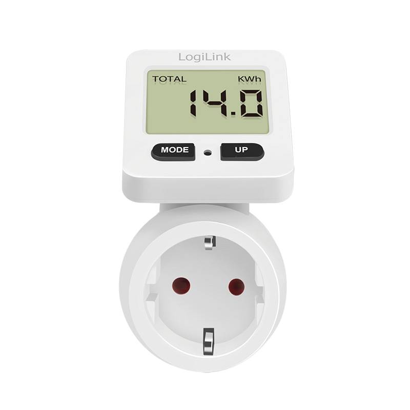 LOGILINK Energiekosten-Messgerät EM0004, Display 180° drehbar, weiß