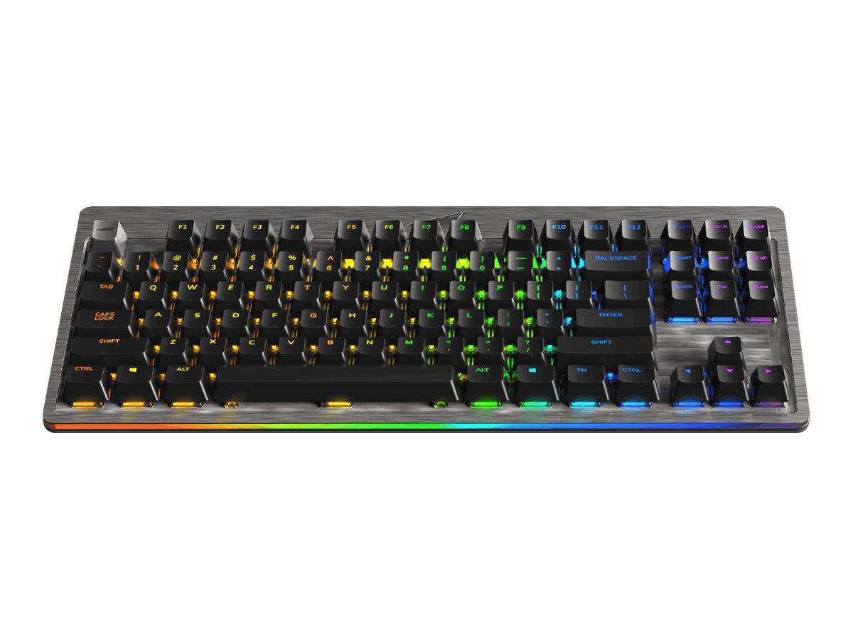 Mountain Everest Core - Tastatur - mit Mediendock - Hintergrundbeleuchtung - USB