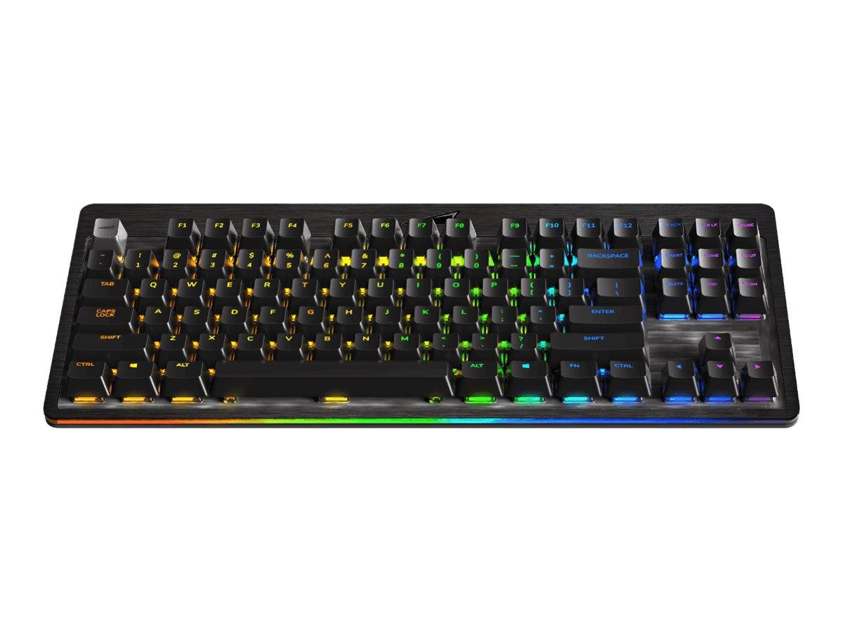 Mountain Everest Core - Tastatur - mit Mediendock - Hintergrundbeleuchtung - USB