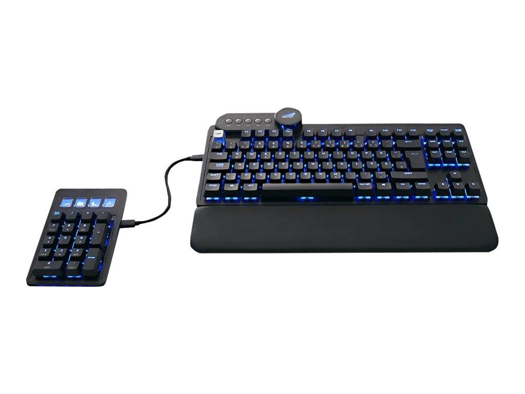 Mountain Everest Core - Tastatur - mit Mediendock - Hintergrundbeleuchtung - USB