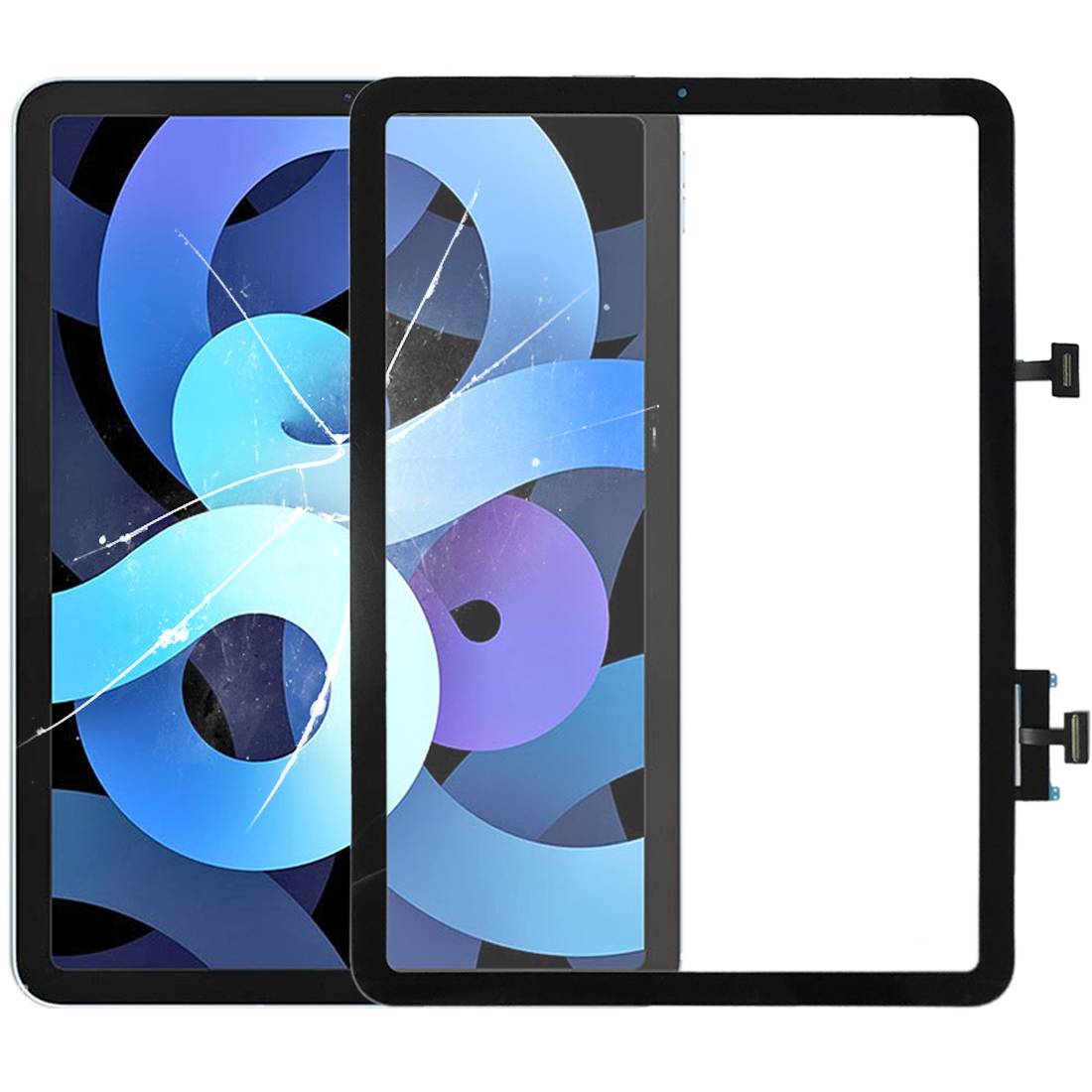 Für Apple iPad Air 2020 / Air 4 10.9 4. Gen A2324 A2072 Touch Screen Glas Display Digitizer für LCD Schwarz