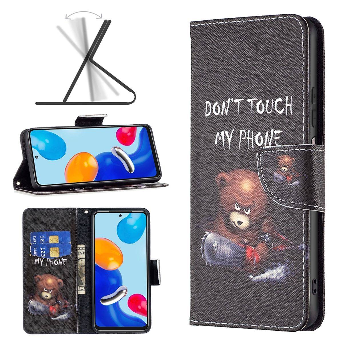 Für Xiaomi Redmi Note 12S 4G Kunstleder Handy Tasche Book Motiv Muster