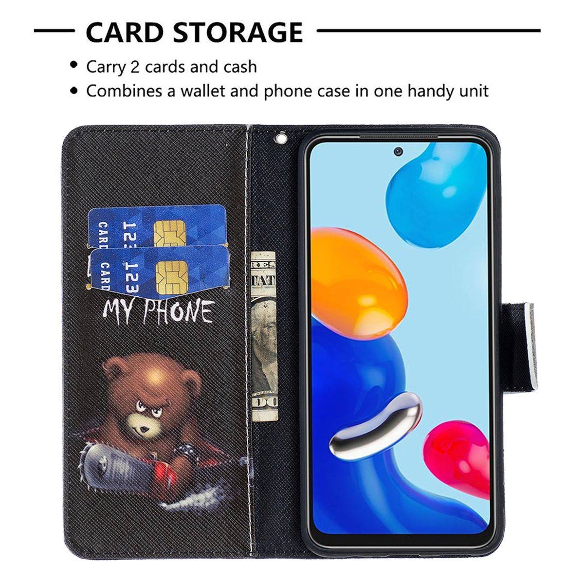 Für Xiaomi Redmi Note 12S 4G Kunstleder Handy Tasche Book Motiv Muster