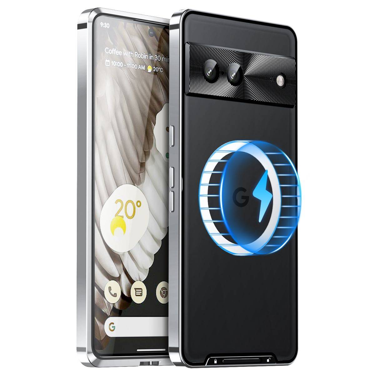 Für Google Pixel 7a Handy Tasche Magsafe Metall Cover Case Hülle