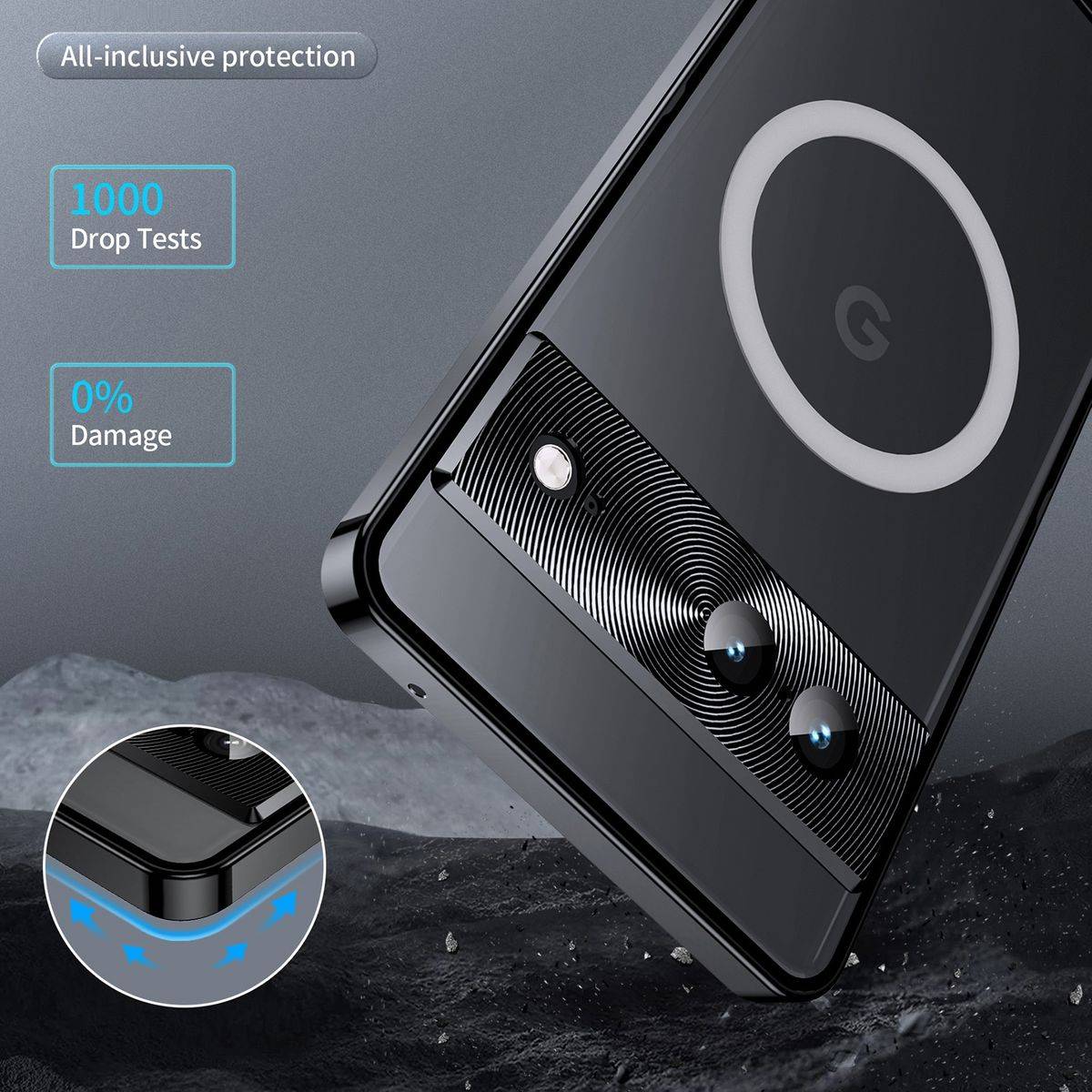 Für Google Pixel 7a Handy Tasche Magsafe Metall Cover Case Hülle