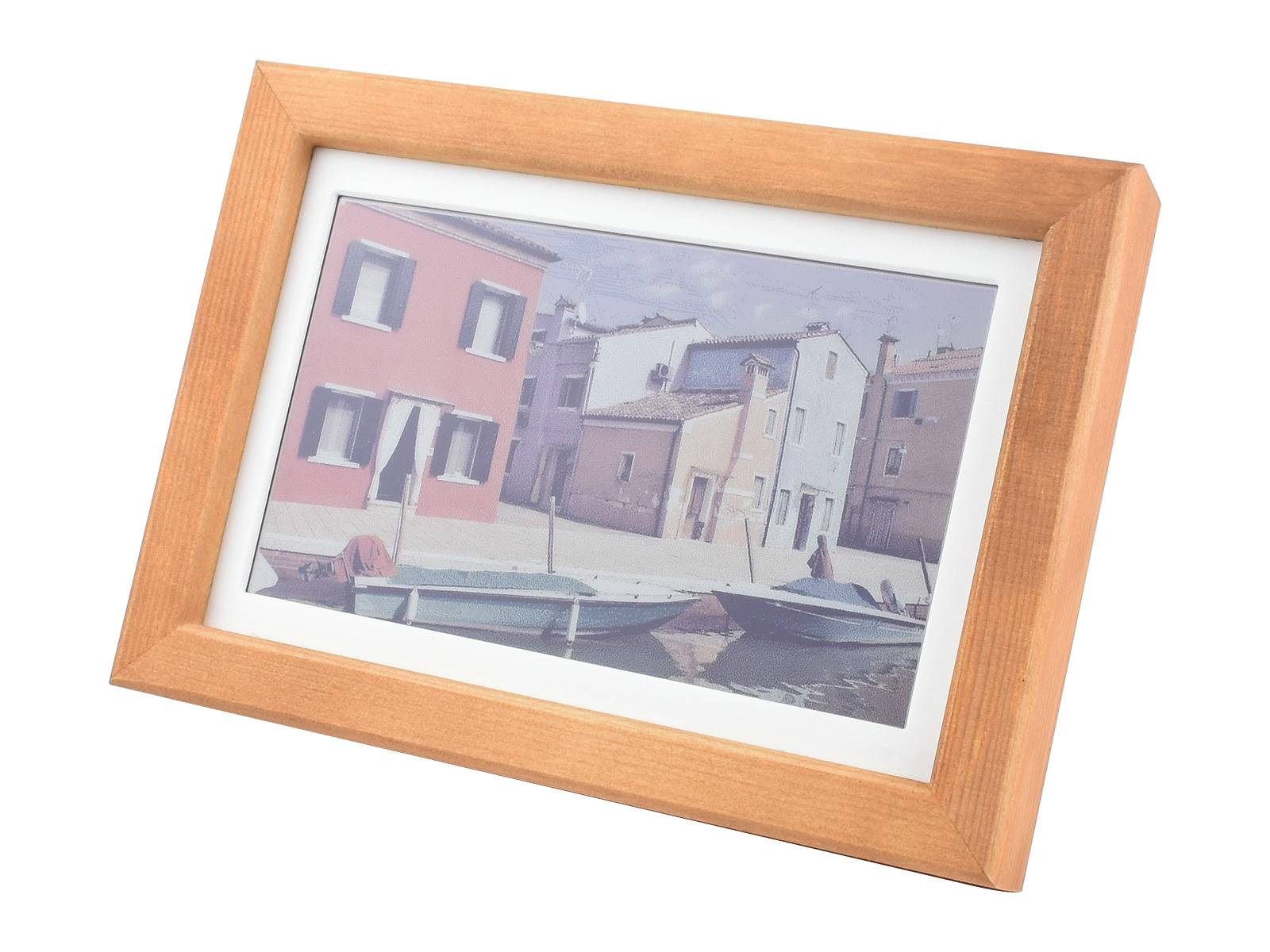 WaveShare 7.3inch ACeP 7-Color E-Paper Solid Wood Photo Frame 800x480 with Batteries