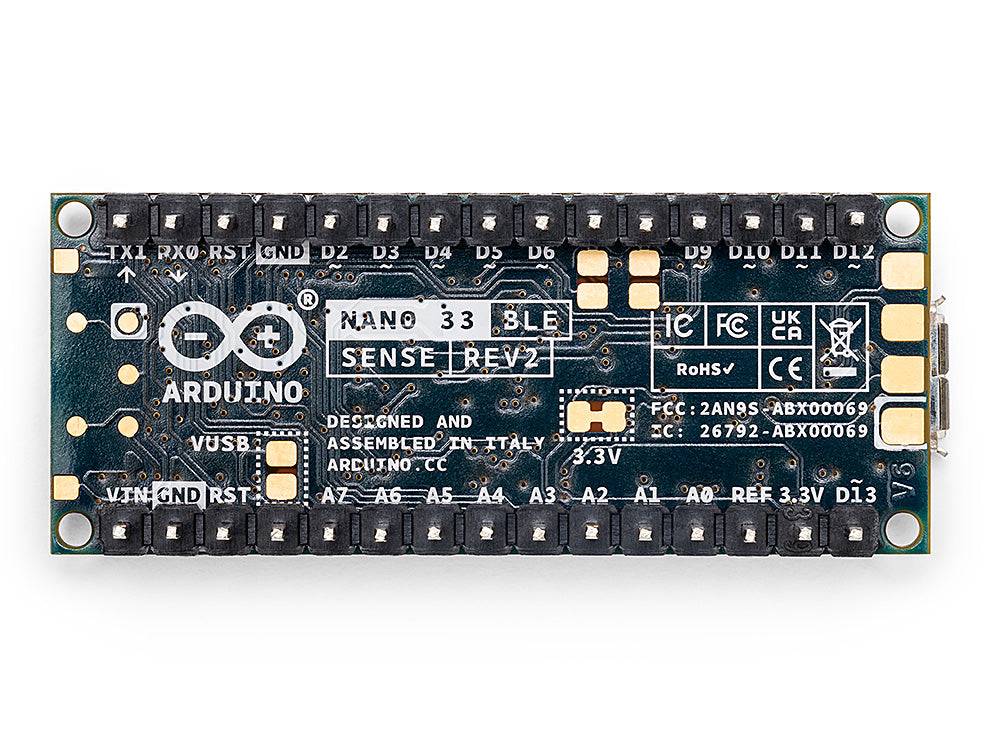 Arduino® Nano 33 BLE Sense Rev2 with Headers