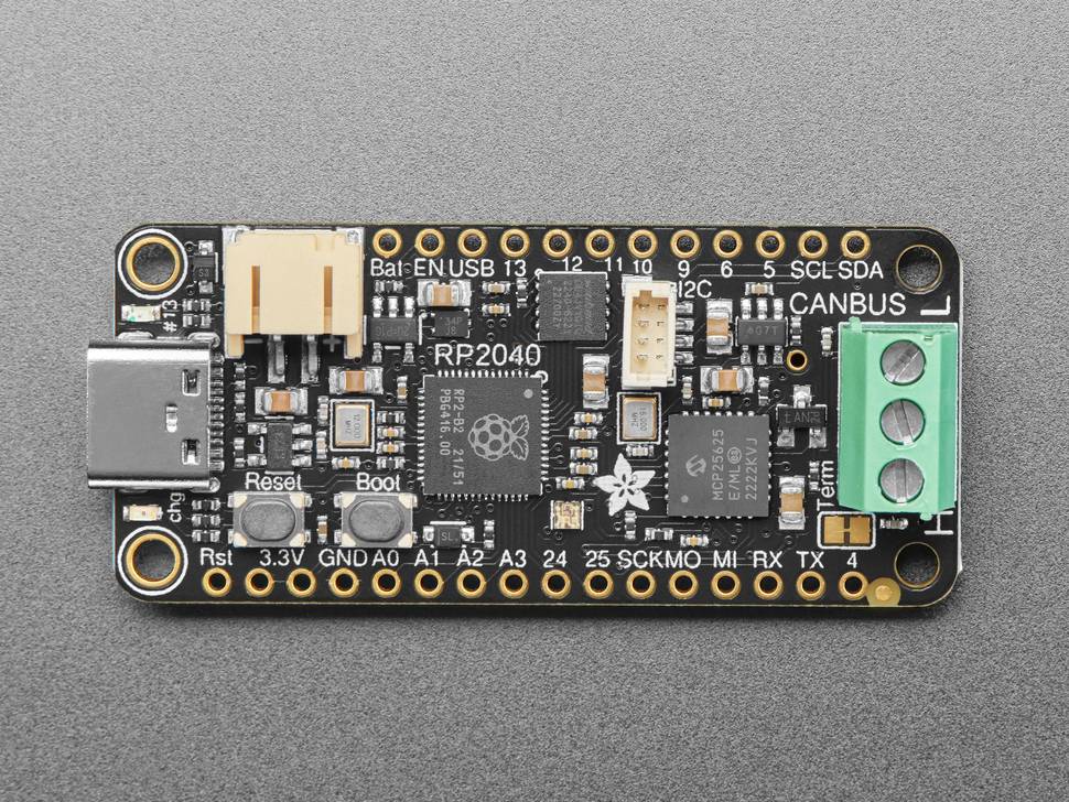 Adafruit RP2040 CAN Bus Feather with MCP2515 CAN Controller STEMMA QT
