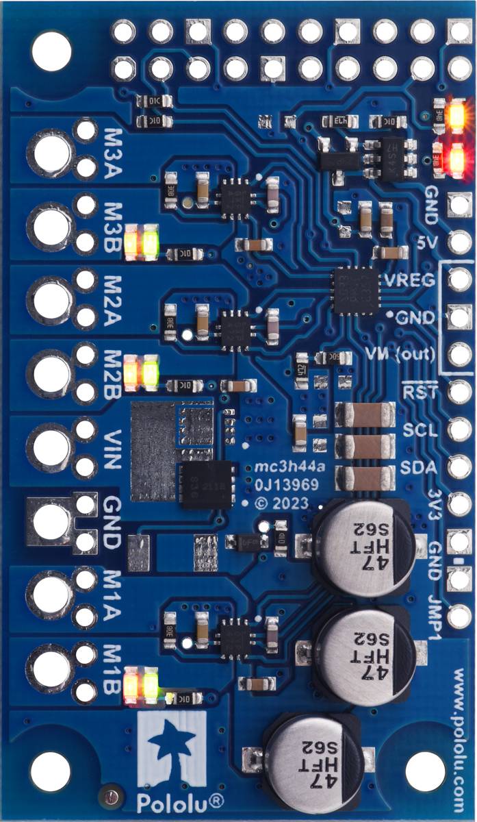 Pololu Motoron M3H550 Triple Motor Controller for Raspberry Pi (Only PCB)