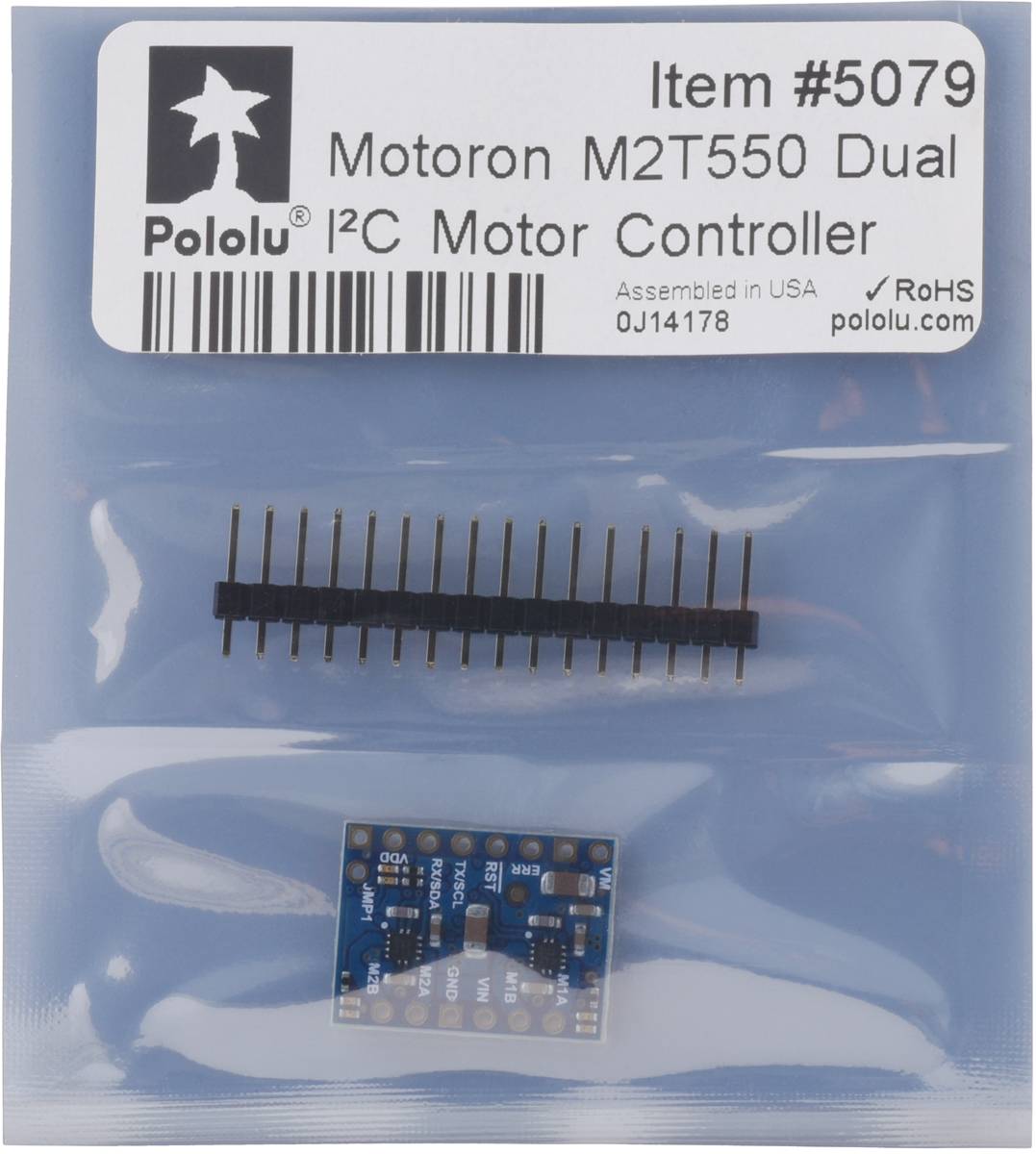 Pololu Motoron M2T550 Dual I2C Motor Controller 5079