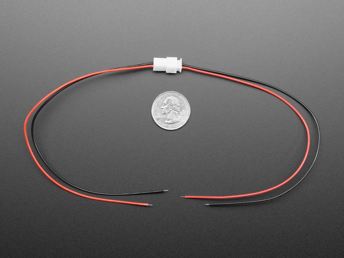 Adafruit 2.5mm Pitch 2-pin Cable Matching Pair - JST XH compatible