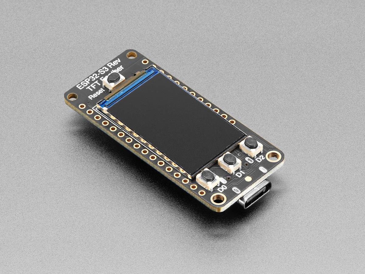 Adafruit ESP32-S3 Reverse TFT Feather 4MB Flash 2MB PSRAM STEMMA QT
