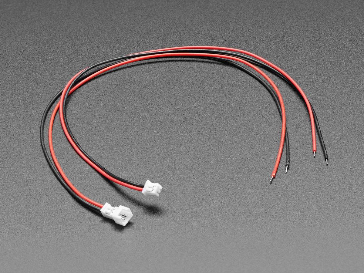 Adafruit 1.25mm Pitch 2Pin Cable Matching Pair 40cm Molex PicoBlade Compatible