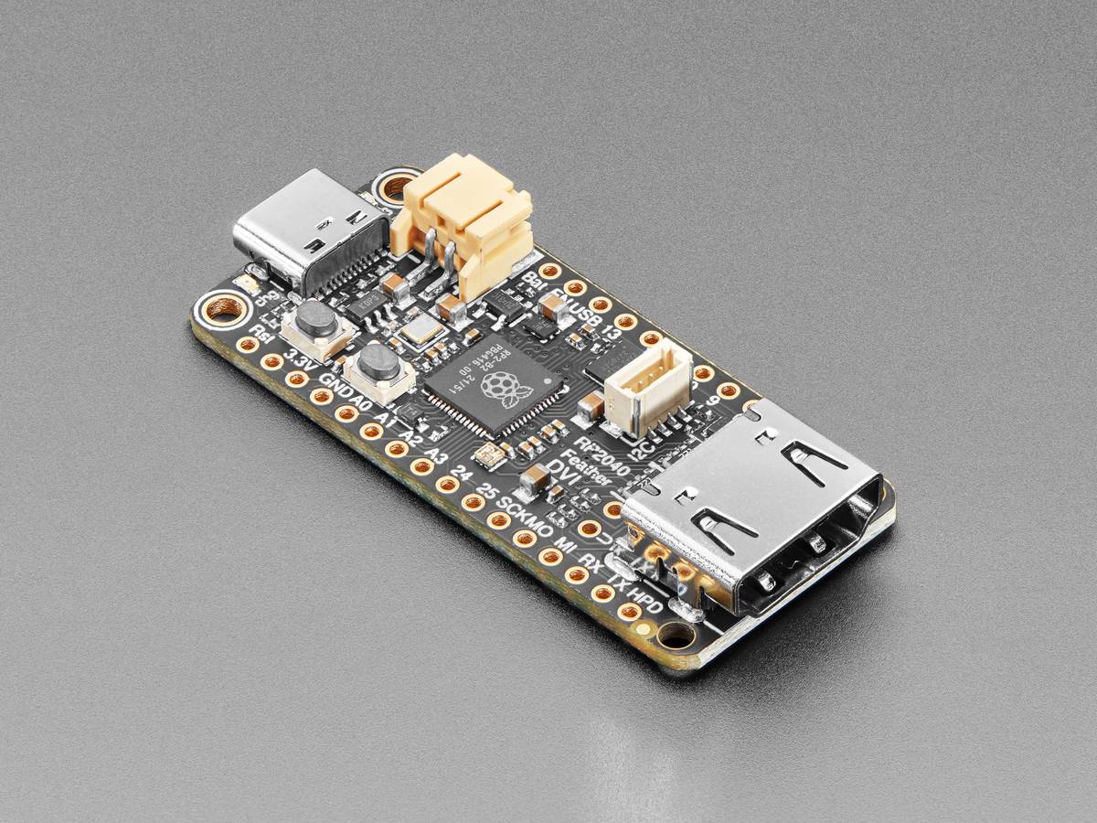 Adafruit Feather RP2040 with DVI Output Port Works with HDMI