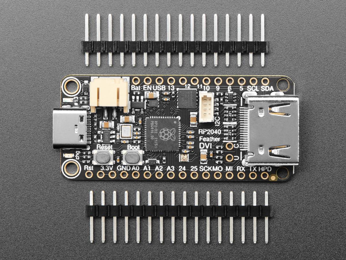 Adafruit Feather RP2040 with DVI Output Port Works with HDMI