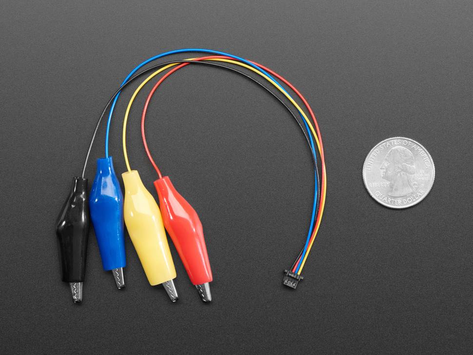 Adafruit JST SH 4Pin Cable 150mm with Alligator Clips STEMMA QT Qwiic 4398