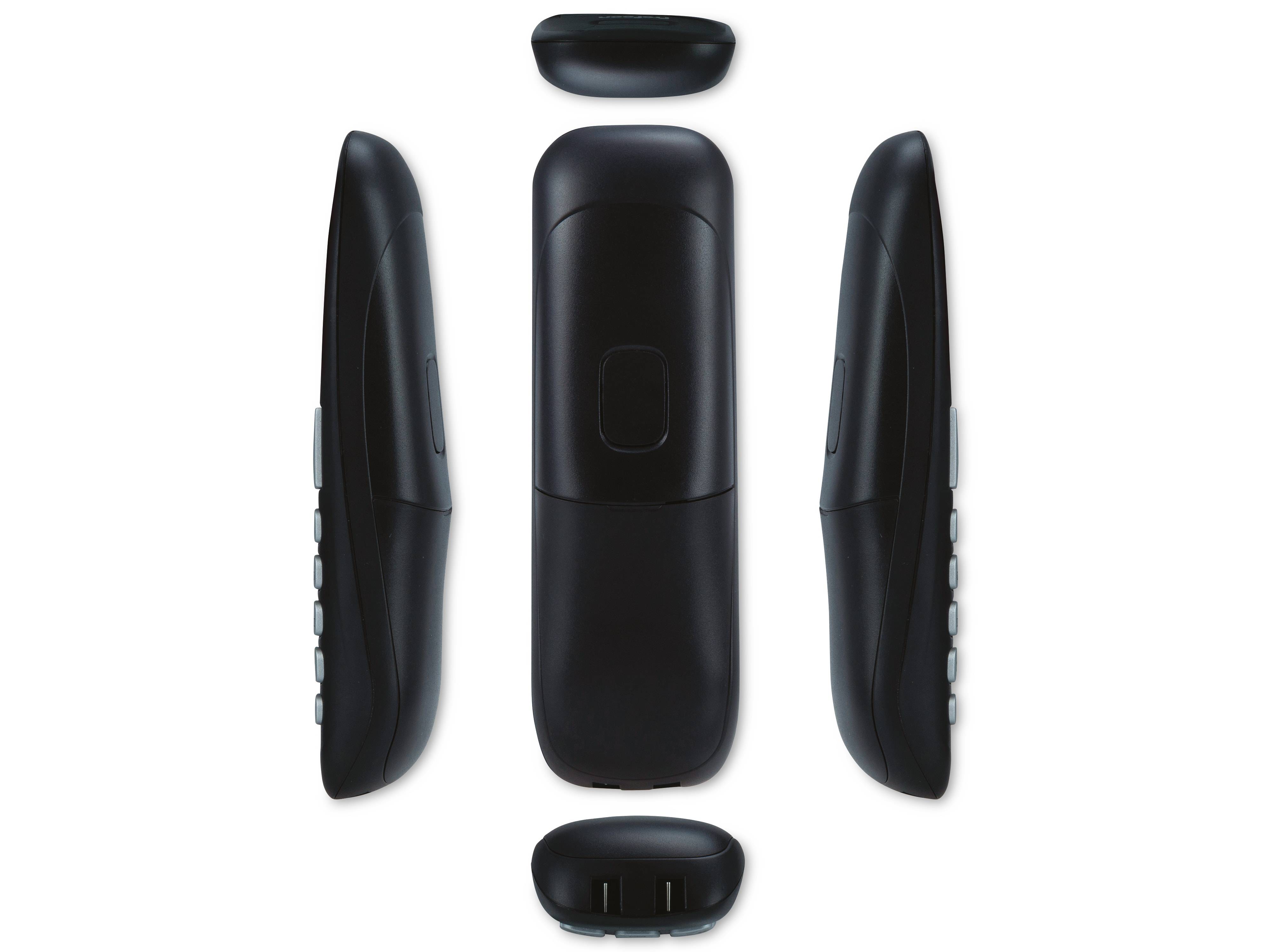 PROFOON DECT-Telefon PDX-1120, mit 2 Mobilteilen, schwarz