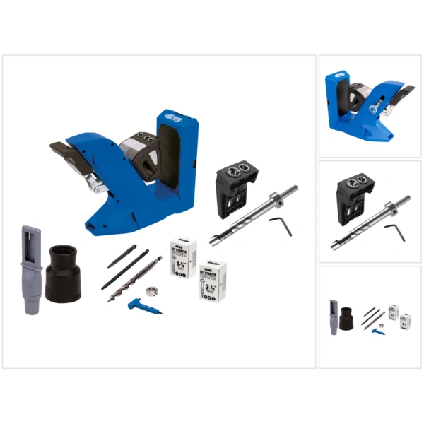 KREG Pocket Hole Jig 720 Taschenloch Bohrschablone ( KPHJ720 ) + Dübel Bohrschablone + Stufenbohrer + Bit + Schrauben KREG Pocket Hole Jig 720 Taschenloch Bohrschablone ( KPHJ720 ) + Dübel Bohrschablone + Stufenbohrer + Bit + Schrauben