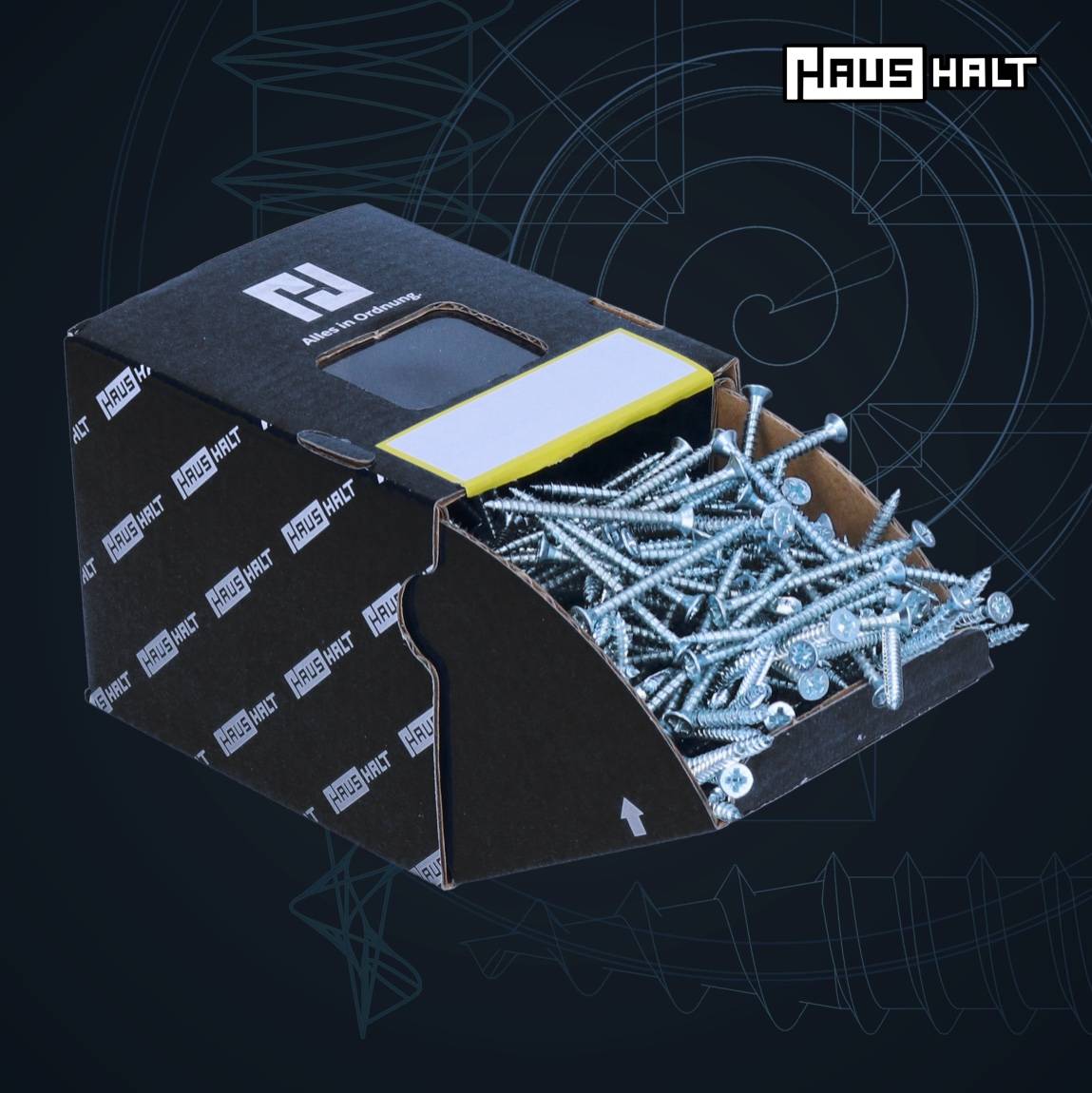 HausHalt Universal Holzbauschraube Holzschraube 5,0 x 30 mm PZ2 500 Stk. ( 000051371189 ) silber verzinkt Kreuzschlitz Pozidriv Senkkopf Vollgewinde