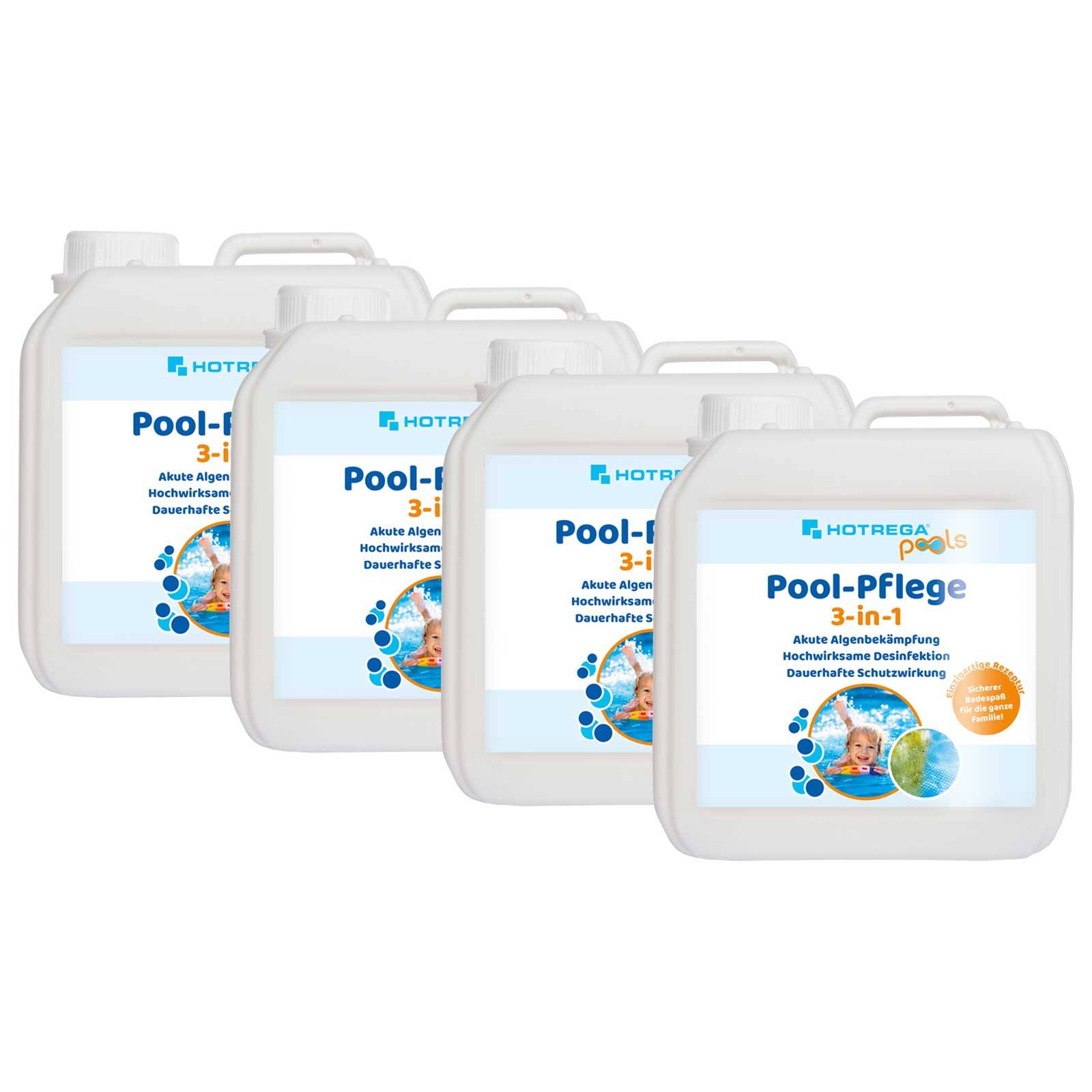 HOTREGA Pool-Pflege 3in1 Konzentrat Sets - Menge:4