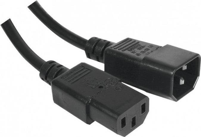 Kaltgeräte-Verlängerungskabel, Kaltgerätestecker auf Kaltgerätekupplung, 0,5 m (808039)