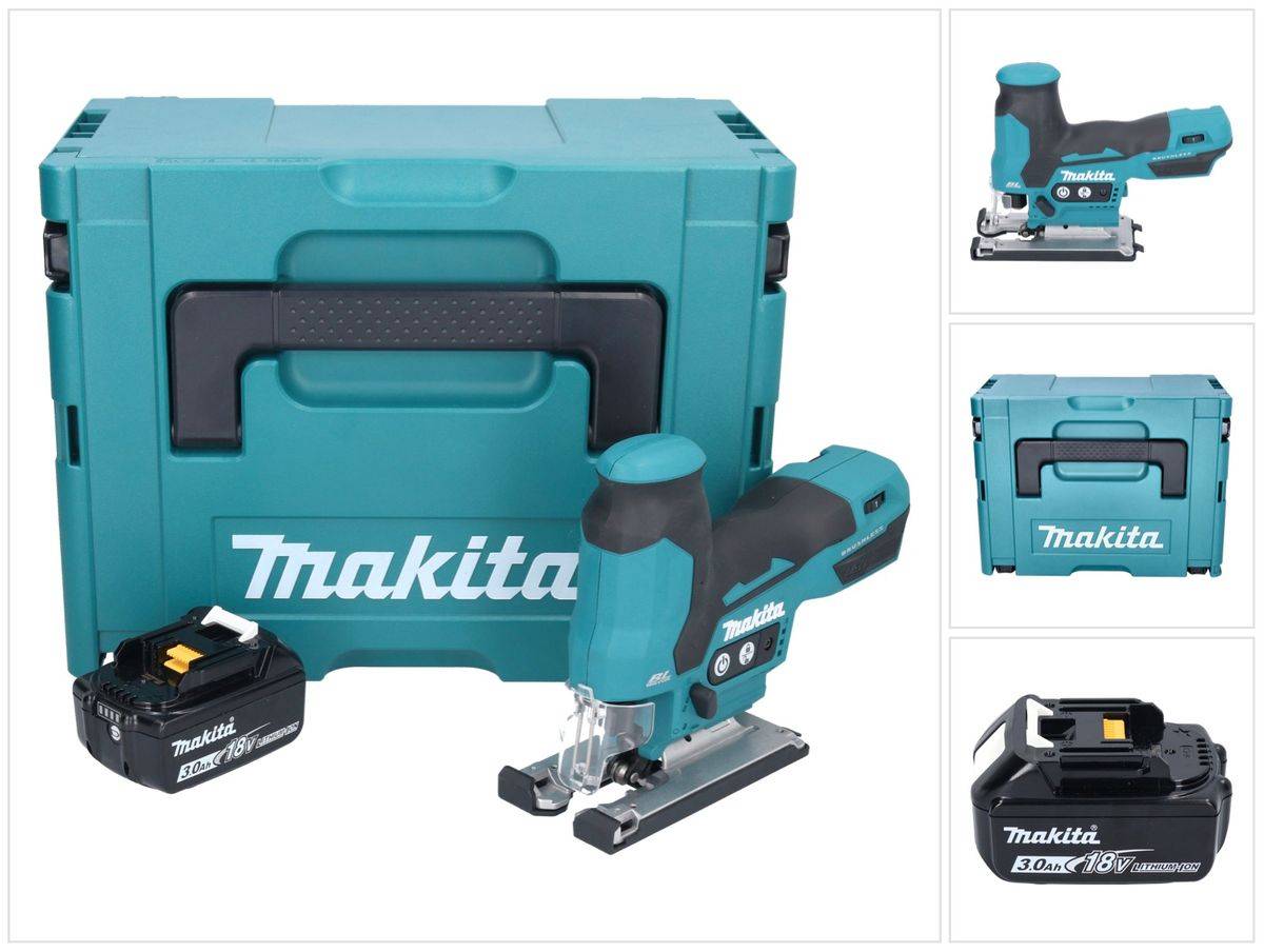 Makita DJV 185 F1J Akku Pendelhubstichsäge 18 V Brushless + 1x Akku 3,0 Ah + Makpac - ohne Ladegerät