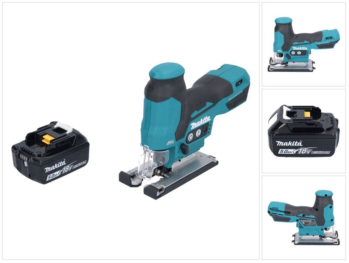Makita DJV 185 T1 Akku Pendelhubstichsäge 18 V Brushless + 1x Akku 5,0 Ah - ohne Ladegerät