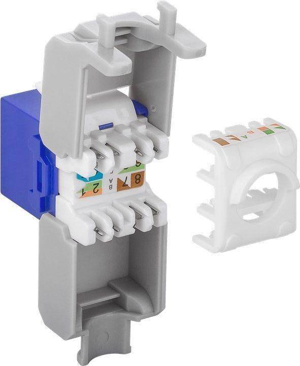 Keystone RJ45 Buchse - LSA werkzeugfrei CAT 6a UTP blau