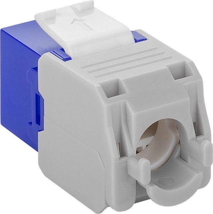 Keystone RJ45 Buchse - LSA werkzeugfrei CAT 6a UTP blau
