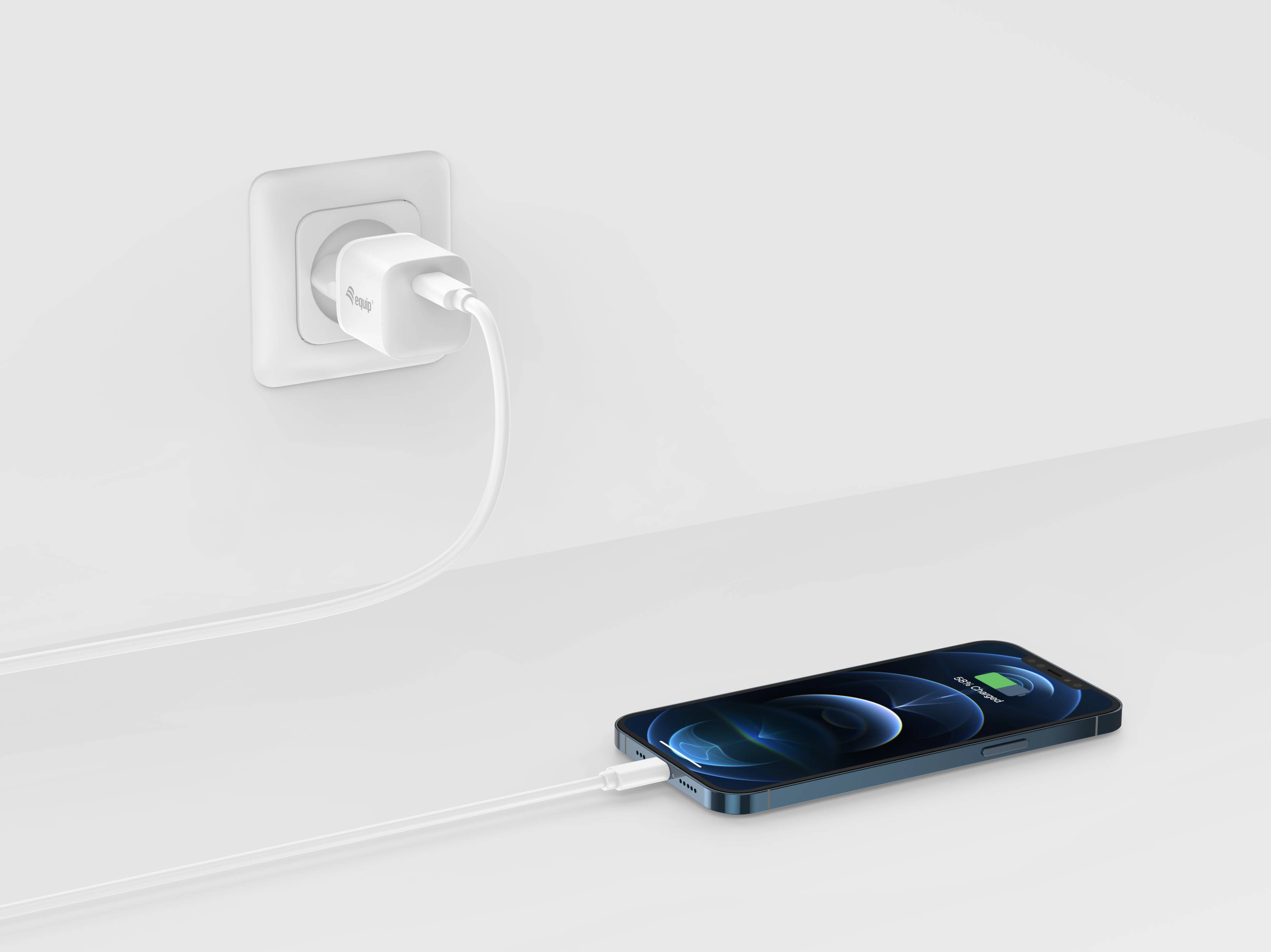Equip 1-Port 20W USB-C PD-Ladegerät - Indoor - AC - 12 V - Weiß