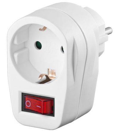 Sicherheitssteckdosen-Adapter, weiß230V / 16A / 3500W