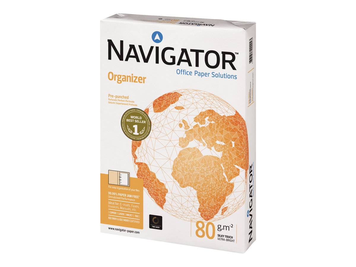Navigator Organizer - A4 (210 x 297 mm) - 80 g/m² - 500 Blatt Normalpapier (Packung mit 5)