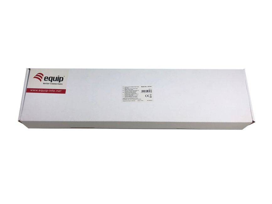 Equip 327316 16-Port Cat.5e Geschirmtes Patch Panel - Hellgrau - 10/100/1000Base-T(X) - Schnelles Ethernet - Gigabit Ethernet - RJ-45 - Gold