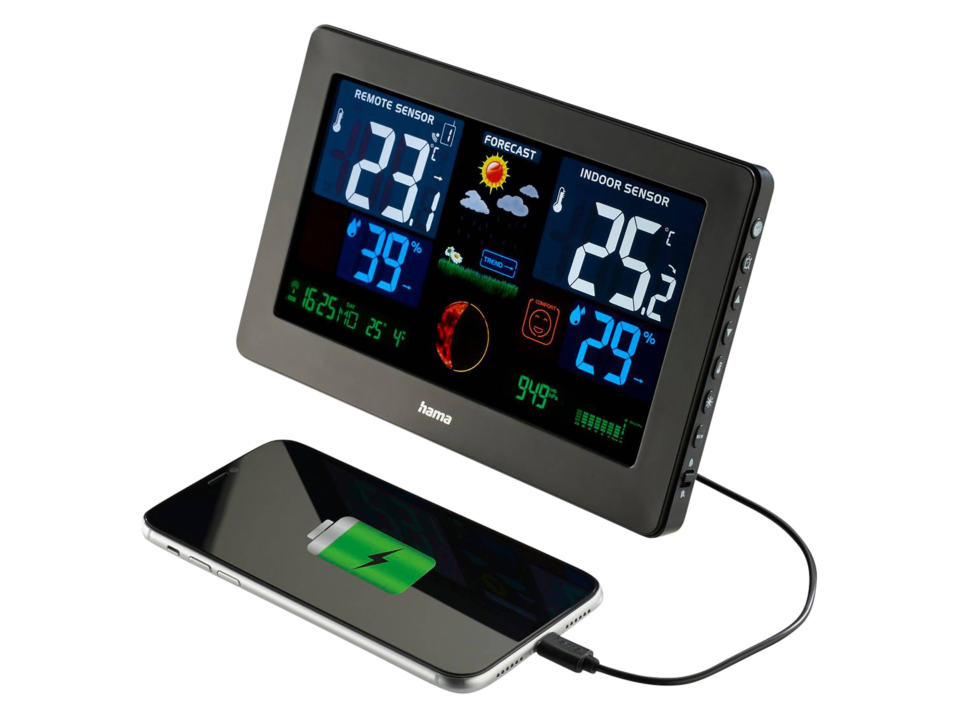 Hama Premium Wetterstation USB - Schwarz