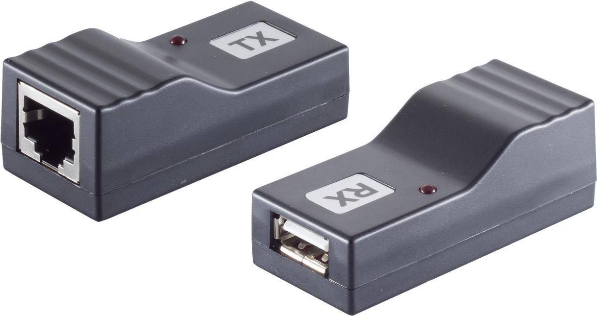 S/CONN maximum connectivity USB-Verlängerungs SET über Cat 5e / Cat 6 Kabel Übertragung bis zu 50m, kein Netzteil