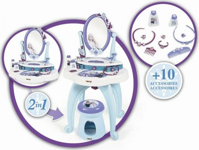 SMOBY Kosmetiktisch mit Stuhl 2in1 Ice Kingdom