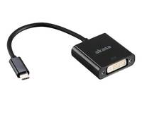 USB-C auf DVI-Adapterkabel mit schwarzem Steckergehäuse mit der Bezeichnung „sikasa
