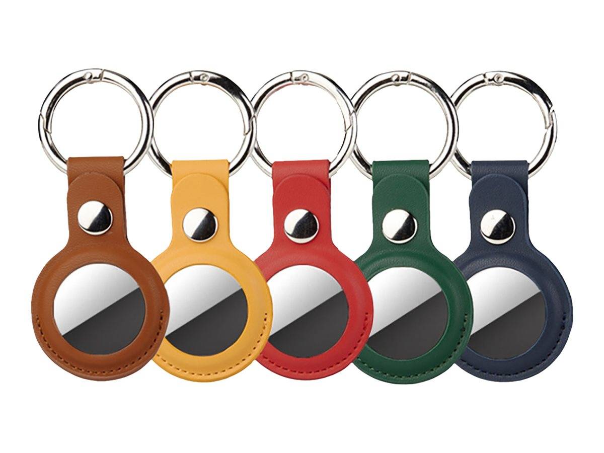 4smarts Kunstleder Case Set AirTag 5 Stk (farblich gemischt)