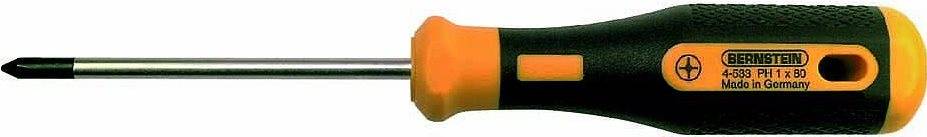 Bernstein Werkstatt Kreuzschlitz-Schraubendreher PH 0 Klingenlänge: 60 mm (4-532)