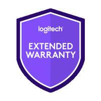 Violettes Logitech Shield-Symbol mit dem Text 