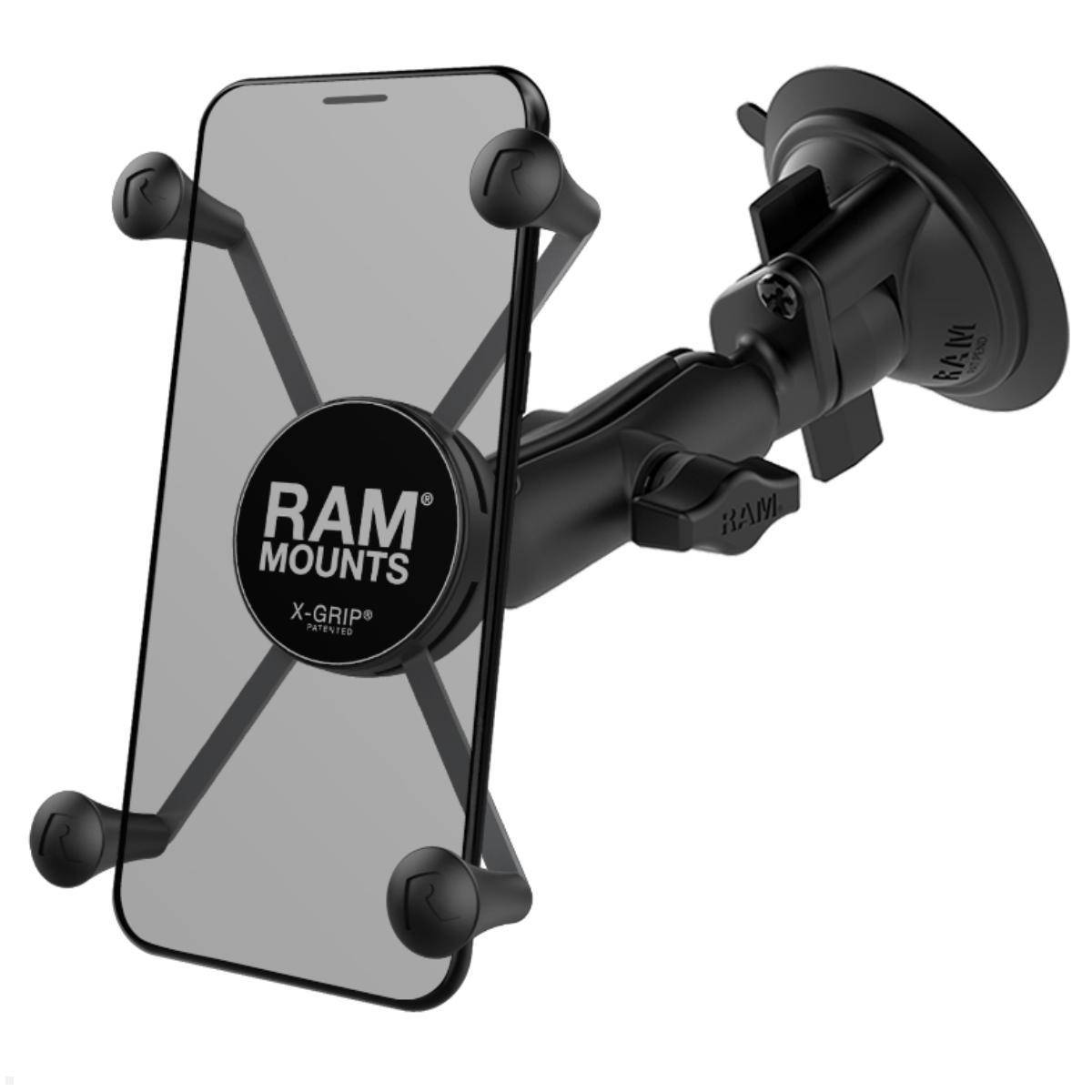 RAM Mounts X-Grip Saugnapf Handyhalterung Auto, XL (RAM-B-166-UN10U)