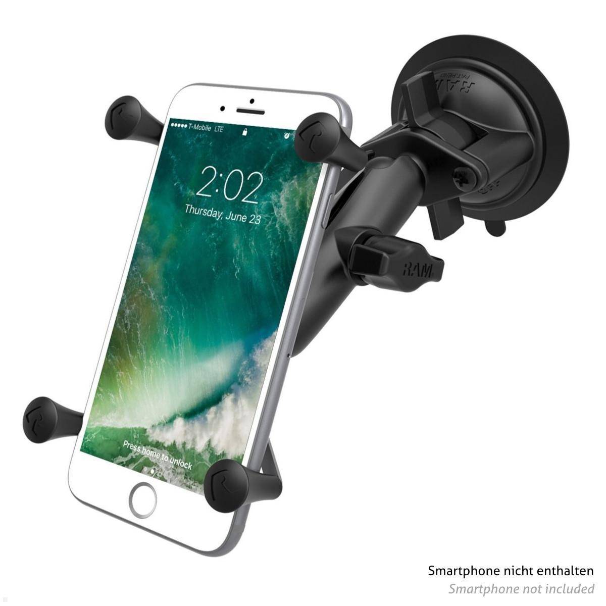 RAM Mounts X-Grip Saugnapf Handyhalterung Auto, XL (RAM-B-166-UN10U)
