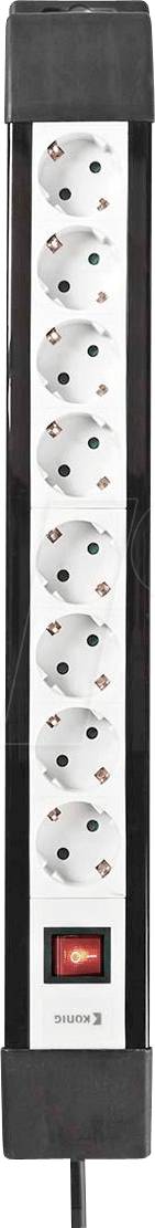 Nedis EXSO830F1PRO Verlängerungskabel 3 m 8 AC-Ausgänge Innenraum Schwarz