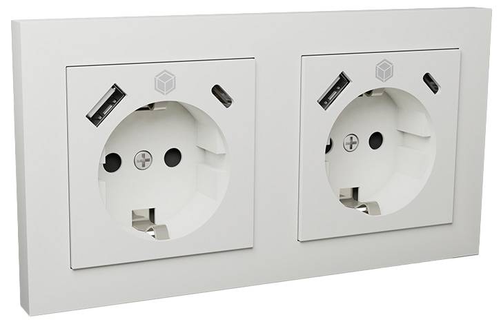 ICY BOX Unterputz Steckdosenset IB-MPS4200W-PD